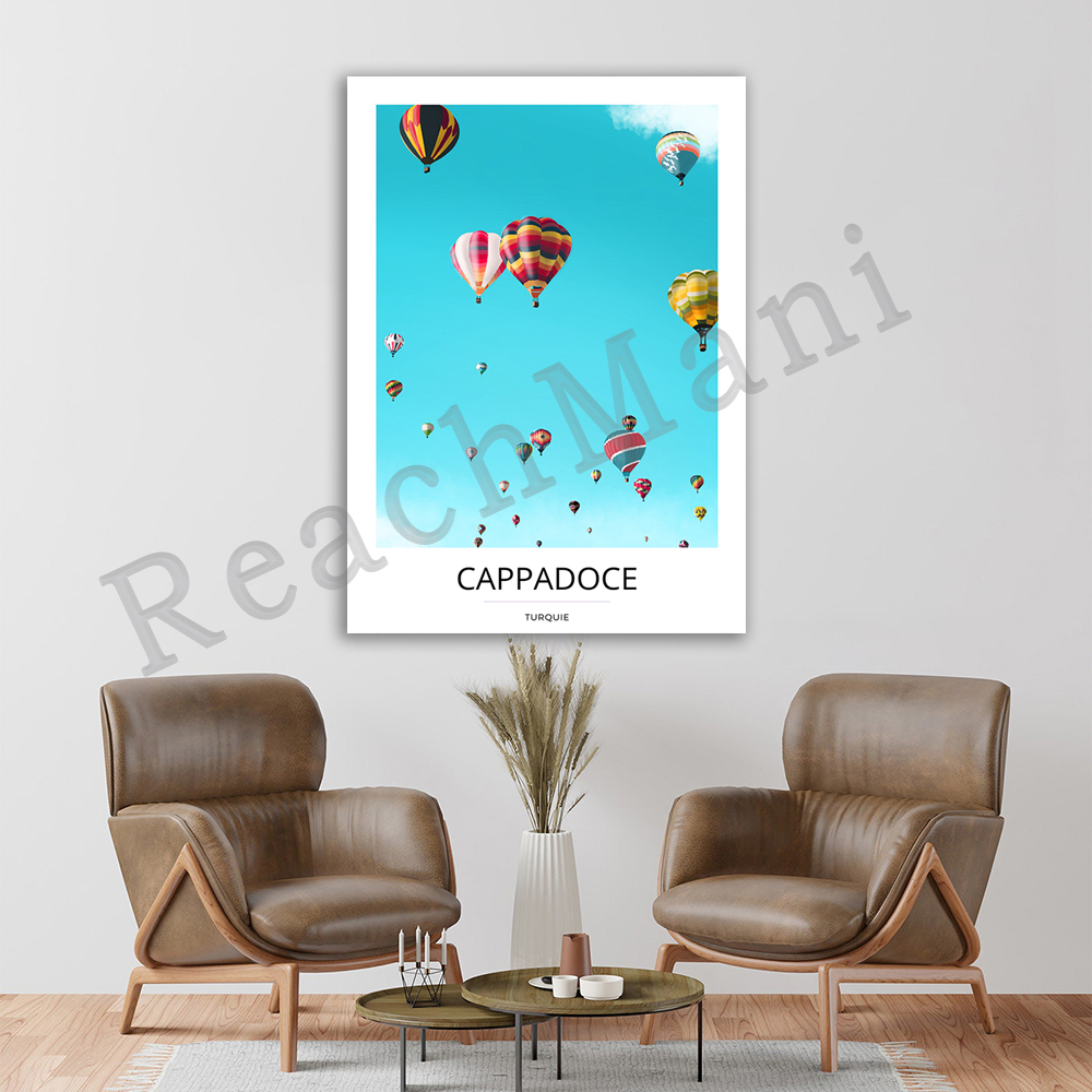 Interior Design Illustration - كابادوكيا، طباعة الملصقات، ملصقات السفر، التصميم
