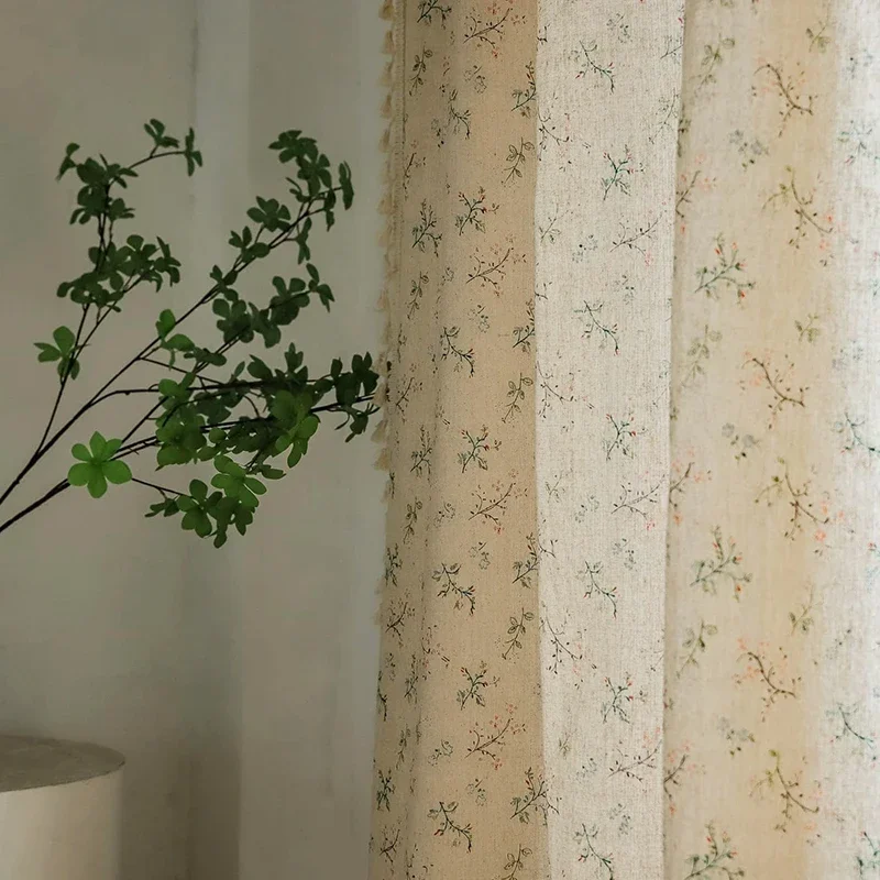 الأزهار مزرعة شبه ستائر التعتي - مراجعة Linen Curtain Eyelet وسعره
