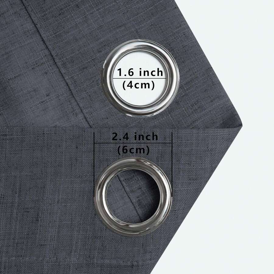 ستائر غرفة المعيشة بطول 96 بوص - مراجعة Linen Curtain Eyelet وسعره