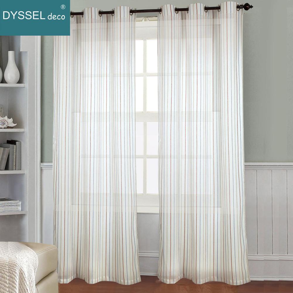 ستارة شفافة من الكتان المخطط ب - مراجعة Linen Curtain Eyelet وسعره